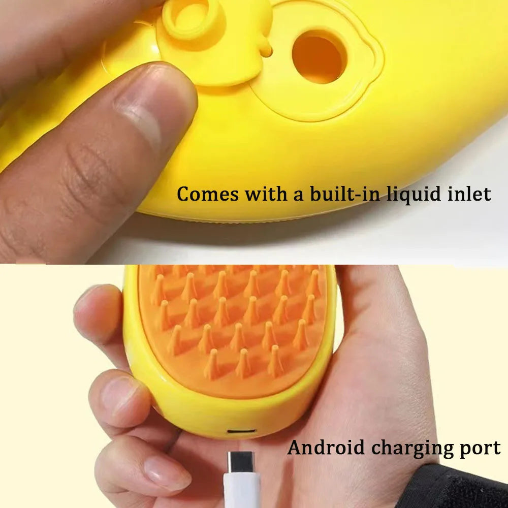 Cat Dog Steamy Brush Steam Comb USB Electric Sprayer for Massage Pet Grooming Tool Shedding 3 in 1 Electric Sprays Massage Combs