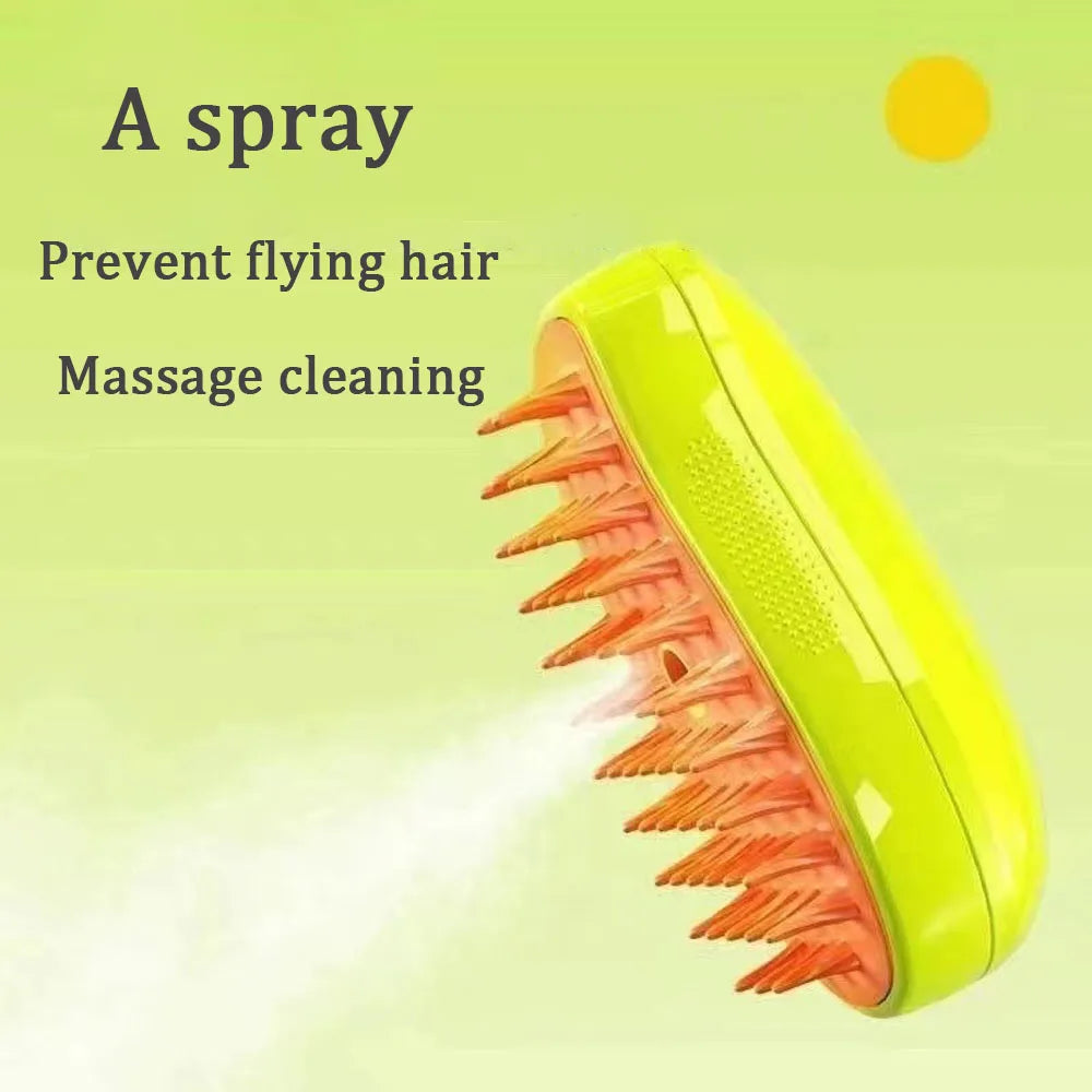 Cat Dog Steamy Brush Steam Comb USB Electric Sprayer for Massage Pet Grooming Tool Shedding 3 in 1 Electric Sprays Massage Combs