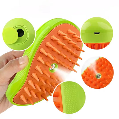 Cat Dog Steamy Brush Steam Comb USB Electric Sprayer for Massage Pet Grooming Tool Shedding 3 in 1 Electric Sprays Massage Combs